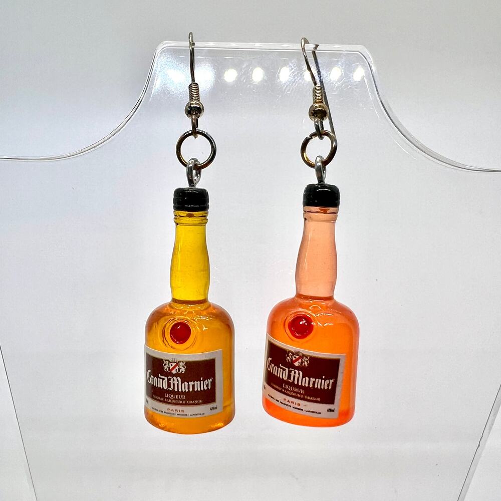 Grand Mariner Earrings - Alcohol Earrings - Drink Earrings - New Years Earrings